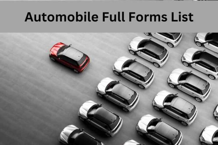 Automobile Full Forms List
