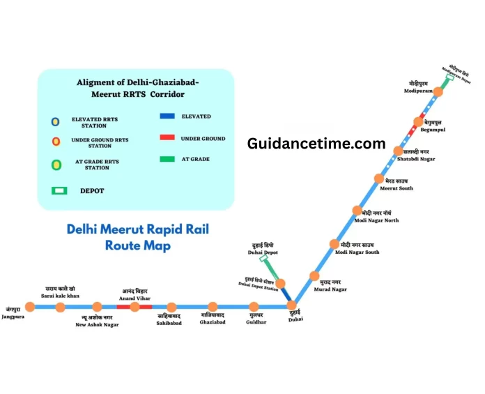 delhi meerut rrts map